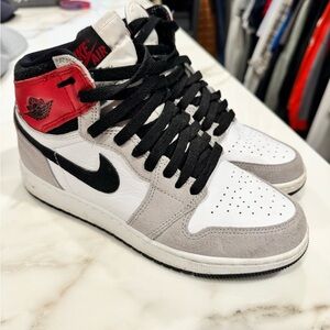 Nike Air Men's Red, Black, and Gray Sneakers